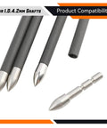 Stainless Steel Archery Field Points With BreakOff Tips For 4 2mm Shafts GlueIn Insert 60 120 Grain Range In 10 Grain Increments