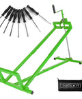 Heavy Duty Lawn Mower Lift Jack for Riding Tractor & Garden Mowers 880 Lbs Capacity with screwdriver set and toolkit.