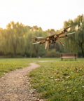 DIY Wooden RC Drone Kit For Beginners With Snap Together Quad Copter Build Your Own Wooden Flying Drone STEM Toy in park