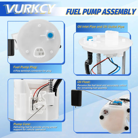 Toyota Camry Fuel Pump Module Assembly Drop-In Direct-Fit Replacement For 2007 2008 2009 2010 2011 2.4L 2.5L Engines, detailed components