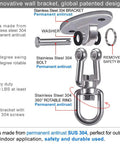 Heavy Duty Ceiling Swing Mount Set Stainless Steel Hangers with Swivel Hooks for Yoga Swing 2000 lbs Capacity