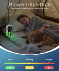 Portable Carbon Monoxide Detector With Real Time CO Readings From Zero To One Thousand Ppm in a tent, glowing in the dark.