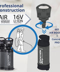 Air Booster 603 Concrete Sprayer Battery Powered Construction Sprayer with Adjustable 16 to 32 PSI, 2 Gallon Tank