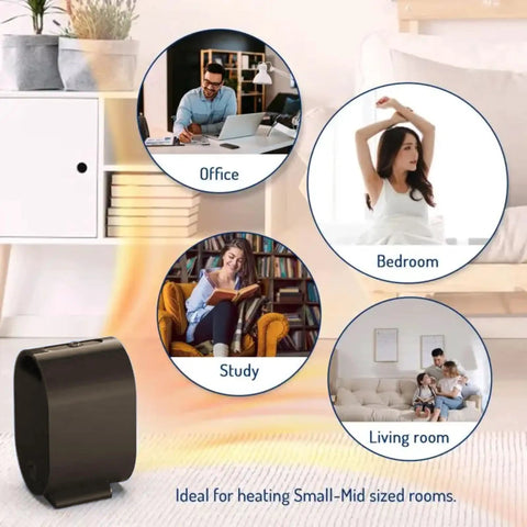 Matte Purple PTC Ceramic Space Heater With Thermostat for quick heating in office, bedroom, study, and living room.