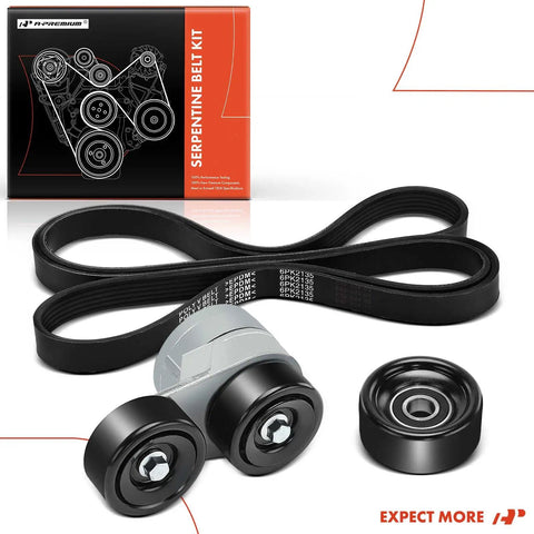 Engine Serpentine Belt Drive Kit With Tensioner And Idler For Honda Accord 03 10 Odyssey 05 10 Pilot 05 08 and packaging
