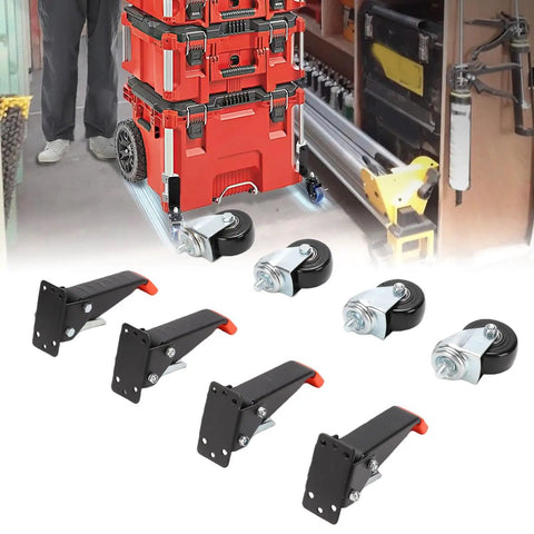 Pro Grade 3 Inch Heavy Duty Retractable Casters Roll Like Butter With 1100 Lb Load Capacity And No Sweat Height Adjustment for workbench versatility.