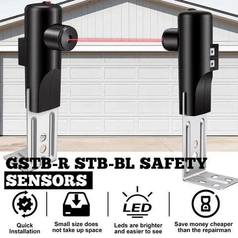 Garage Door Safety Sensor Replacement Kit For Genie And Overhead Door Openers Made After 1993 Includes Sender Receiver And Mounting Brackets For Reliable Beam Safety And No Fuss Install With Auto Reversal