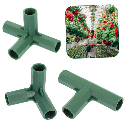 20 Pack Greenhouse Connectors For Garden Frames Plant Stakes And Cross Brackets Three Way Joint Built For Easy Assembly No Fuss Plug And Play Garden Build Kit Durable Lightweight Quick Setup
