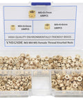 Box of Brass Heat Set Threaded Inserts Kit M3 M4 M5 Knurled Female Threads For Plastic And 3D Printing Components, 300 Pcs Assortment