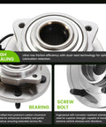 Front Wheel Bearing Hub Assembly 513234 with ABS sensor, dual-seal technology, premium carbon chromium steel for Jeep models.