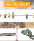 Heavy Duty 44 Inch Rear Axle Kit For Go Karts With Brake Caliper And Disc 37T Sprocket 530 Chain Pillow Block Bearings