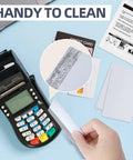 Dual Side Card Reader Cleaning Cards For CR80 Terminals, No Fuss Quick Dry Cleaning Solution in use with POS device