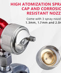 Close-up of the high atomization spray cap and corrosion resistant nozzle for the Straight Up Pro Grade Hvlp Paint Sprayer.