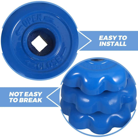 4 Piece Aluminum Alloy Gas Cylinder Valve Handles Hexagonal Hand Wheels With Non Slip Grip And Rugged Build close-up views