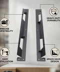 Beefy Underbody Truck Tool Box Mounting Bracket Kit With Screws For Trailer Underbody Boxes Rugged Heavy Duty System Black Large Size 2