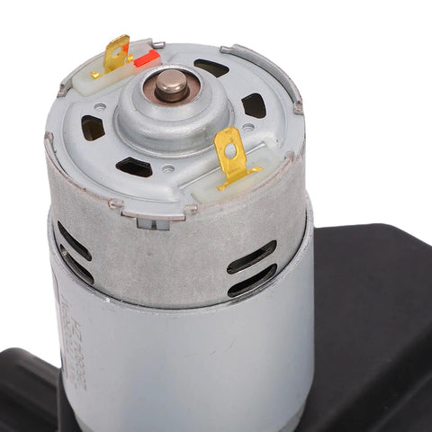 Close-up of Four Roller MIG Wire Feeder Motor With Adjustable Speed 2-15 m/min, DC 24V 40W in metal casing