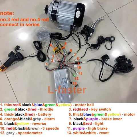Rev Up Your Street Game With This Rock Solid 48V 750W Brushless Motor Kit, including motor, controller, and wiring.