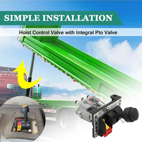 Power Take Off PTO Hoist Air Shift Control Valve For Truck And Trailer Hydraulic Systems, Dump Truck Valve Tipper display