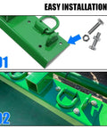 Tractor Grab Hooks 4.96 Inch Wide By 21.93 Inch Long Bolt On For John Deere Tractors 2 Inch Receiver installation details