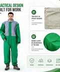 Kick Grit To The Curb With This Badass Green Blast Suit Spray Paint Protective Coveralls Sandblasting Safety Gear Abrasion Resistant Work Overalls Built Like A Tank For Construction.