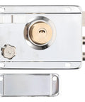 Premium Interior Door Deadbolt Lock Set in Stainless Steel Finish, heavy duty lock body with keyhole for security.
