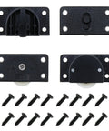 2 Sets 58x31mm Black Sliding Cabinet Hardware Nylon Pulley Roller for Sliding Doors Drawers Windows and Closets Durable ABS Nylon Bearing System Delivers Smooth Quiet Operation and Long Lasting Performance