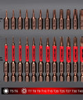Torx Bit Set 25 PC With Security Tamper Resistant Star Bits T5 To T40 1 Inch And 2 Inch Magnetic Bits S2 Alloy Steel