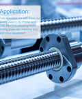 Pro Grade 100mm Fully Threaded Lead Screw Kit With Brass Nut T8x8mm in CNC machine setup, close-up view