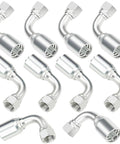 10-piece 90 degree hydraulic hose crimp kit for fluid systems