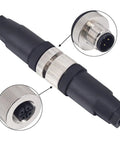 M12 4 Pin Male And Female Circular Aviation Connector Kit 12mm Industrial Waterproof IP67 Outdoor Panel Socket Field Wireable