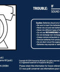 Illustration of battery compartment for 125B Toy Leaf Blower For Kids That Actually Blows Air And Lights Up with caution notes