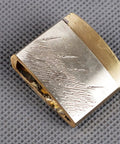 Solid Brass Habaki Collar Clip For Katana Blade Keeps Tsuba Locked In Place And Secure Inside Saya close-up on textured surface
