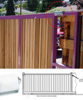 Slide Gate Guide Roller 3 Inches With UHMW Nylon Wheel And Post Welded Bracket, heavy duty sealed ball bearing installed on gate