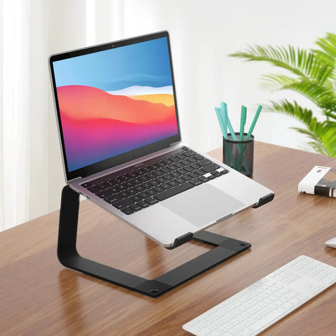 Built To Last Durable Metal Laptop Stand For Desk 10 To 16 Inch Laptops Portable Riser With Adjustable Height Notebook Holder