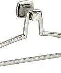 Valet Stand In Vibrant Polished Nickel Premium Metal Bathroom Organizer With Classic Modern Lines Easy Template Install Durable Build