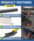 Comparison of Long Handle Floor Scraper And All Season Garden Cleaning Tool features with plastic alternatives highlighting durability