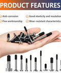 Heavy Duty 69 Piece Rubber End Caps Assortment Kit With 5 Sizes Round Vinyl Screw Covers Protects Screws Bolts From Dust And Rust, black caps on screws
