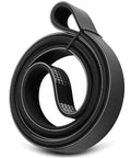 Top Grade Serpentine Drive Belt For Honda Accord 2.4L L4 Engine Model Fits Years 2008 Through 2012 coiled in black rubber.