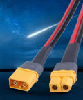 Top Shelf Heavy Duty Male To Female Extension Cord Pure Copper Core Delivers Rock Solid Contacts For Rc Rigs And Battery Packs At 12Awg 16 Feet Long, showcasing connectors.