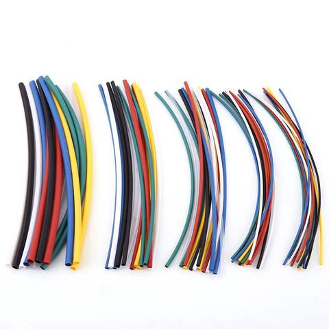 Ultimate 70 Piece Heat Shrink Tube Kit With Polyolefin Wire Wrap Tubing, 5 Smalls Sizes And 7 Cool Colors, Flame Retardant For Cars Motor Homes And Garages Shops At Up To 230 Degrees F. assorted heat shrink tubes in 5 sizes and 7 colors