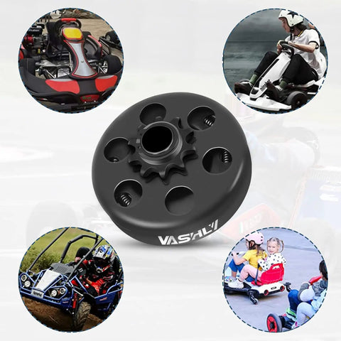 Go Kart Clutch 0.75 Inch Bore 10 Tooth For 40 41 420 Chain Predator 212 Centrifugal Clutch Ideal for karts and minibikes