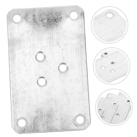 Solid As A Rock Heavy Duty Iron Furniture Leg Conversion Brackets For Couches And Tables mounting plate with screw holes.