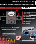 All-In-One Front Cover Crankshaft Seal Installer Kit With 5046 Wear Sleeve Installer And 3802820 Oil Seal Kit for Cummins engines