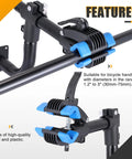 Heavy Duty Bike Repair Stand With 360 Degree Clamp And Wall Mount for Road And Mountain Bikes showing clamp details