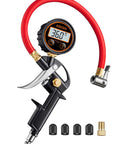 Digital Tire Pressure Gauge With Inflator, Heavy Duty 3 To 250 PSI Range, Quick Connect Coupler, Calibrated To ANSI B40.7 Grade 2A