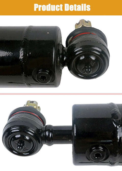 Close-up of Beefed Up Power Steering Cylinder AM147174 For John Deere 415 Before 050109 425A Before 051999 AM118796 end fittings.