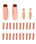 Top Tier Mig Welding Gun Kit Featuring 0.023 Inch Tips, Nozzles And Diffusers For Lincoln Magnum Tweco copper tips and nozzles set