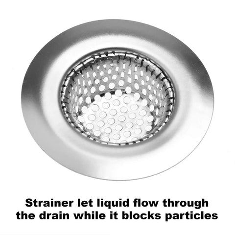 2 Pack Stainless Steel Sink Strainers Two And A Quarter Inch Top One Inch Basket, rust-resistant drain protection.
