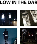 Glow In The Dark Spray Paint Outdoor Fluorescent Reflective Paint (green) used on cyclists, shoes, runners, and backpacks.