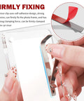 Close-up of Stainless Steel Car Visor Photo Clip showing self-adhesive design and firm grip on photo frame for car interior